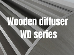 چوب جامد QRD پانل های پخش کننده صوتی PU نقاشی پایان رنگ چوب طبیعی