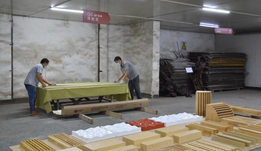 Guangzhou Wuyang Yiguan Acoustic Materials Co., Ltd. خط تولید سازنده