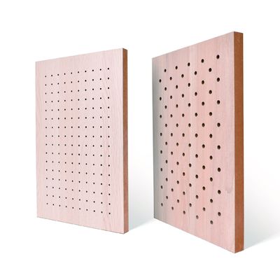 ساختار سوراخ گرد پانل های چوبی سوراخ شده صوتی 2400mm 0.9NRC CE FSC