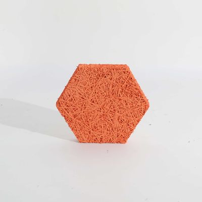 مقاومت بالا در برابر ضربه چوب پشم آکوستیک پانل های دیواری شکل شش گوشه ای برای دکوراسیون هتل